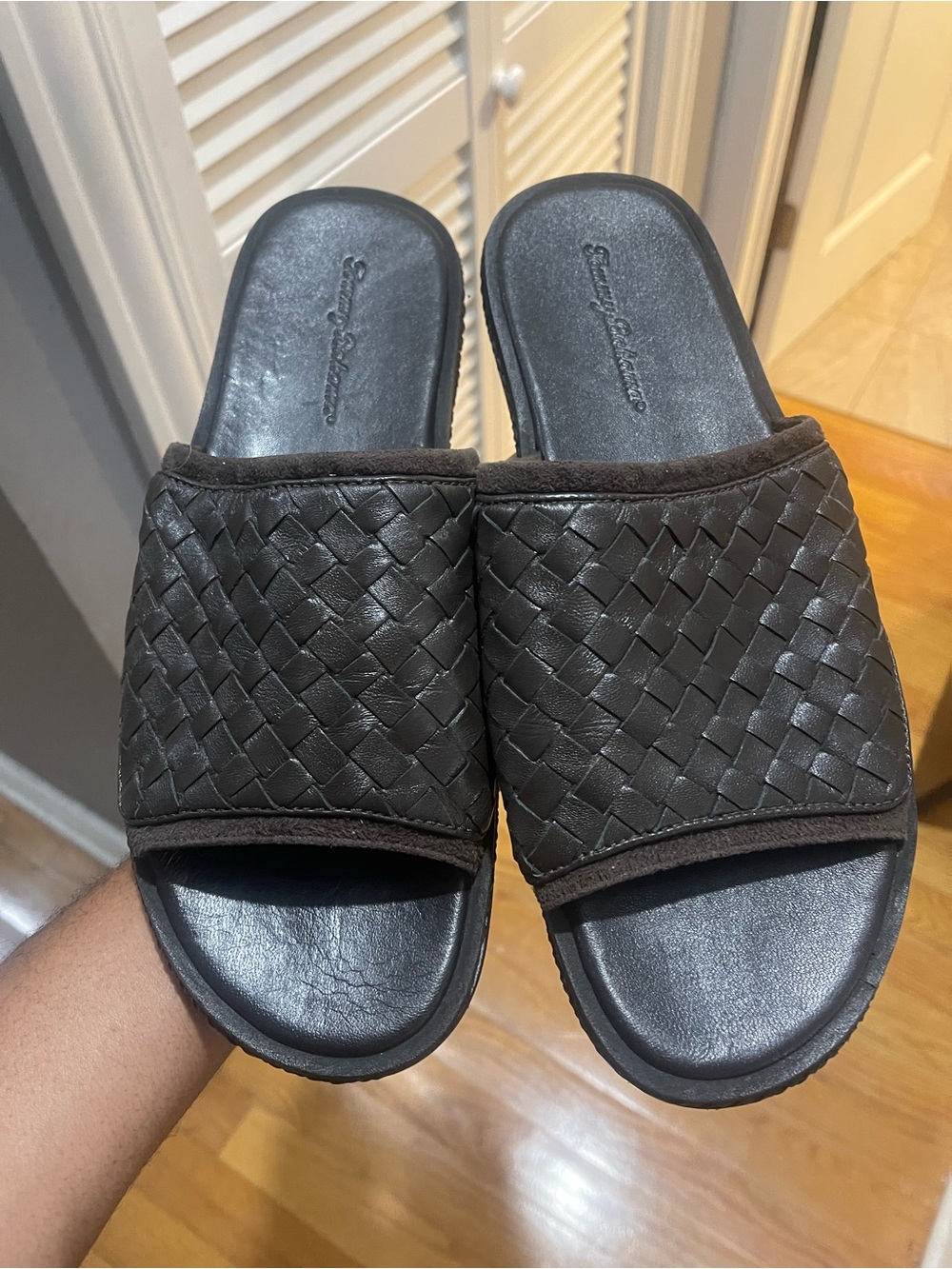 Tommy Bahama Woven Slide Mules - Brown Sz 11